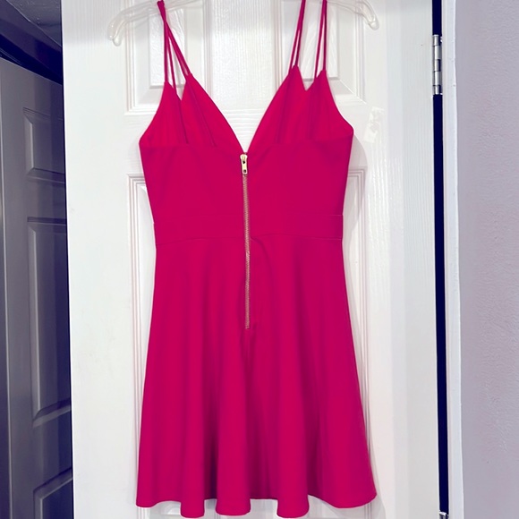 NBD the XNaven twins Hot Pink Fit and Flare Mini Dress. Back Zipper Lined. SM - Picture 8 of 14